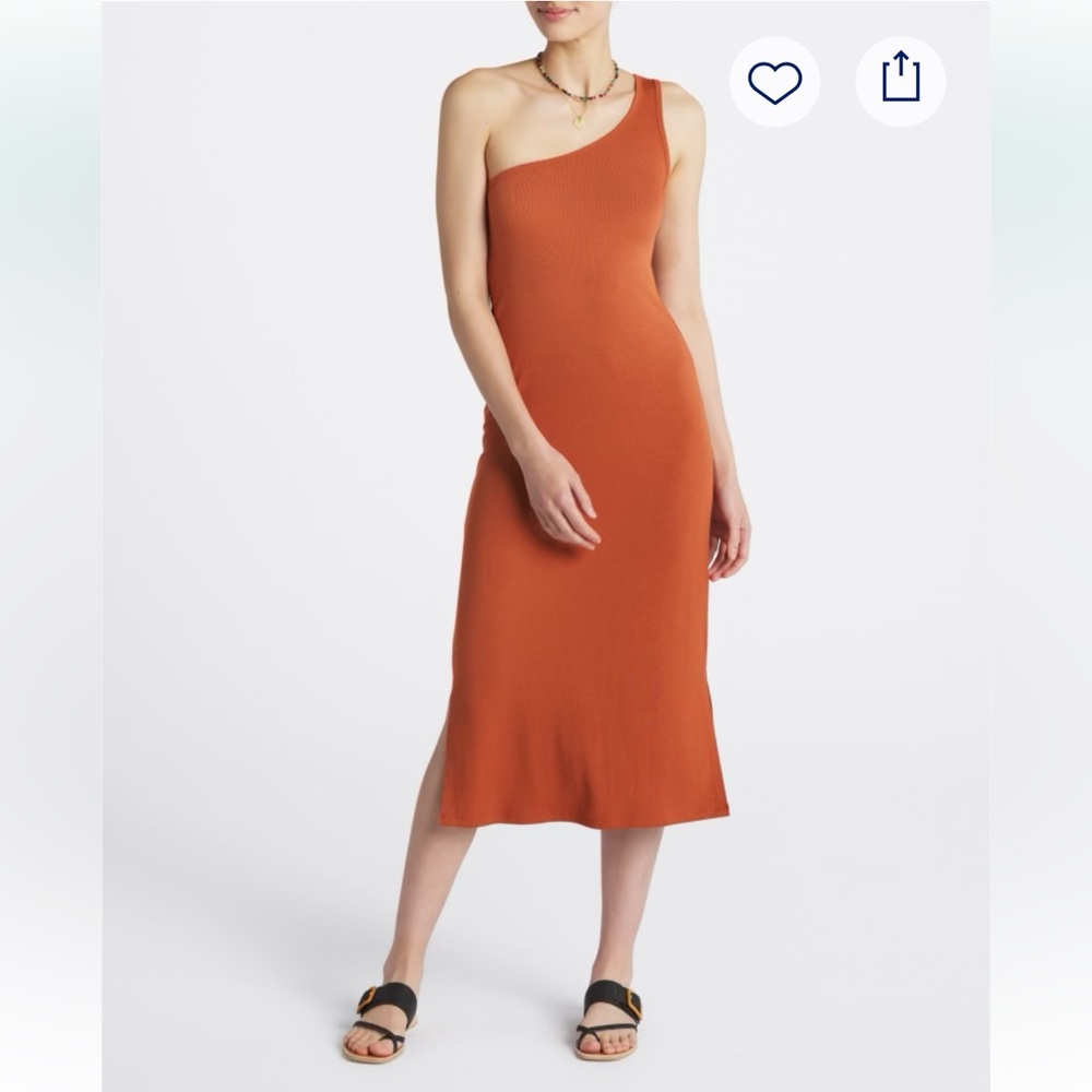 41 Hawthorn One Shoulder Terracotta Dress
